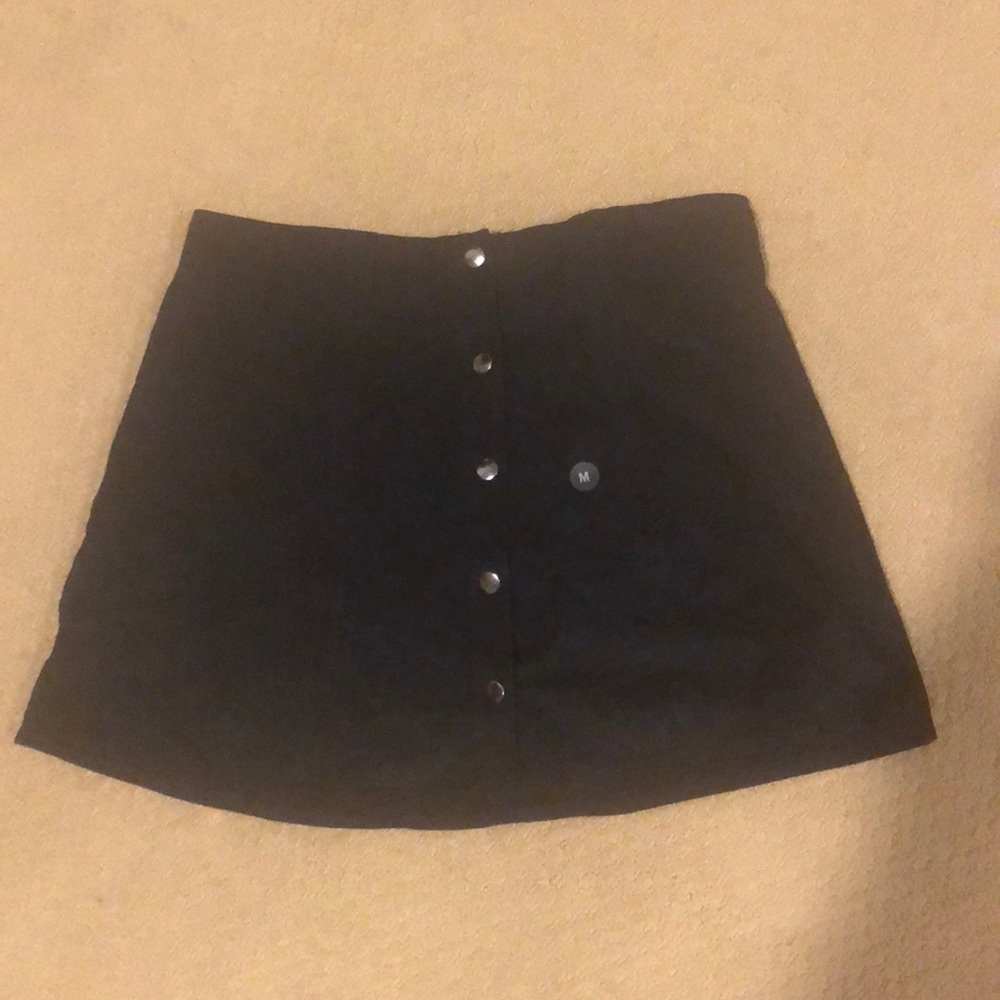 Black button up skirt